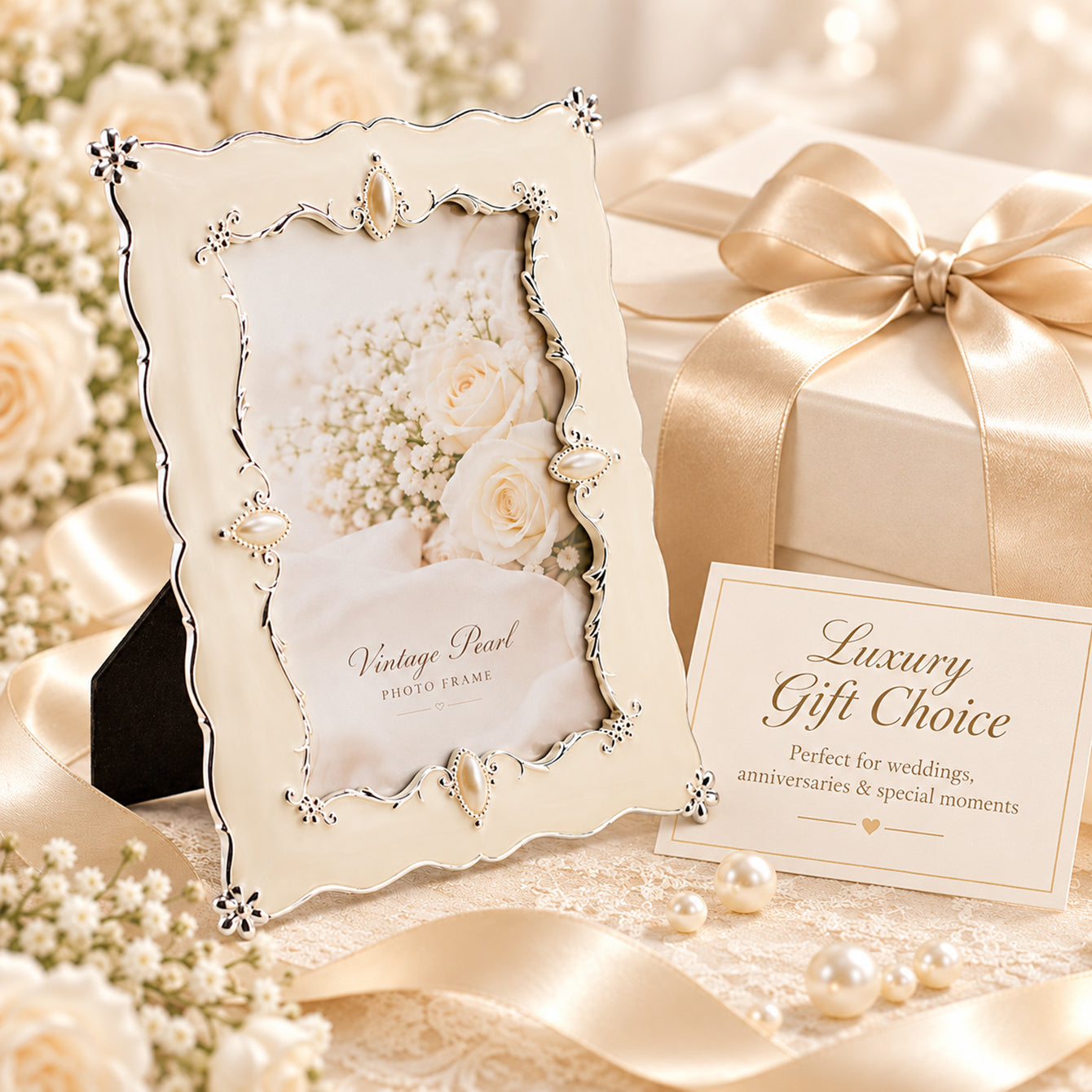 Luxury gift photo frame for weddings anniversaries and special occasions