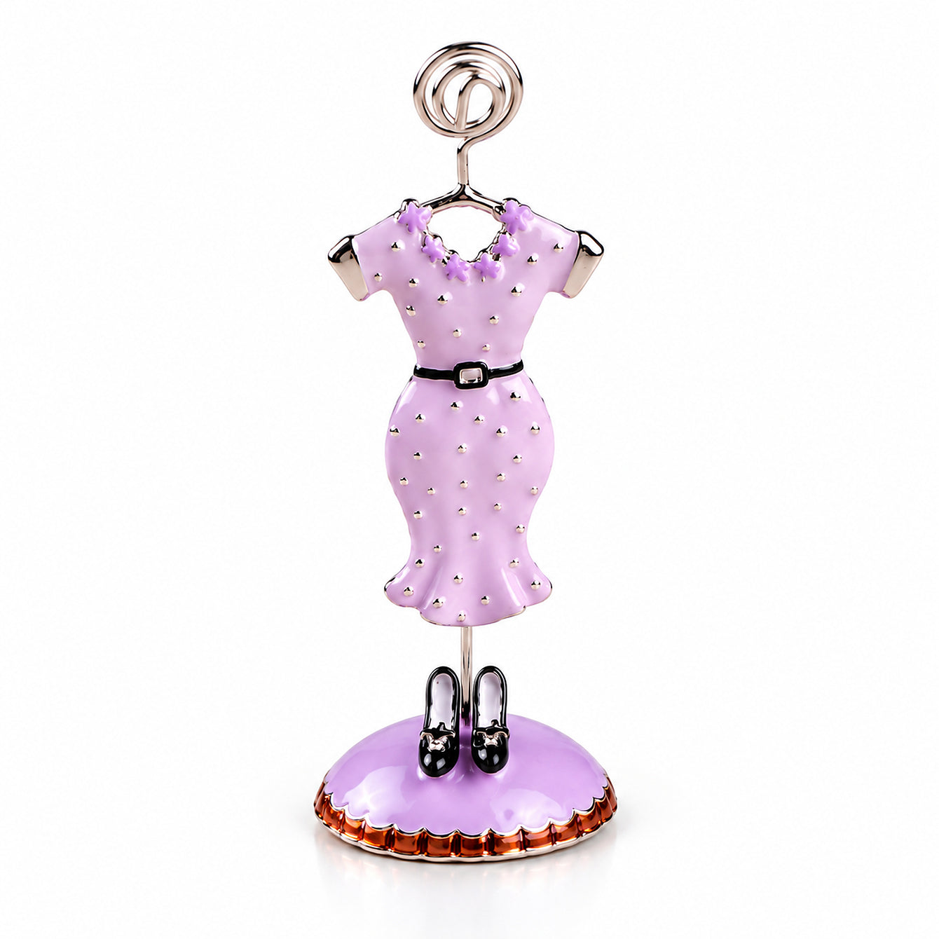 Tarjetero vestido lavanda — fondo blanco