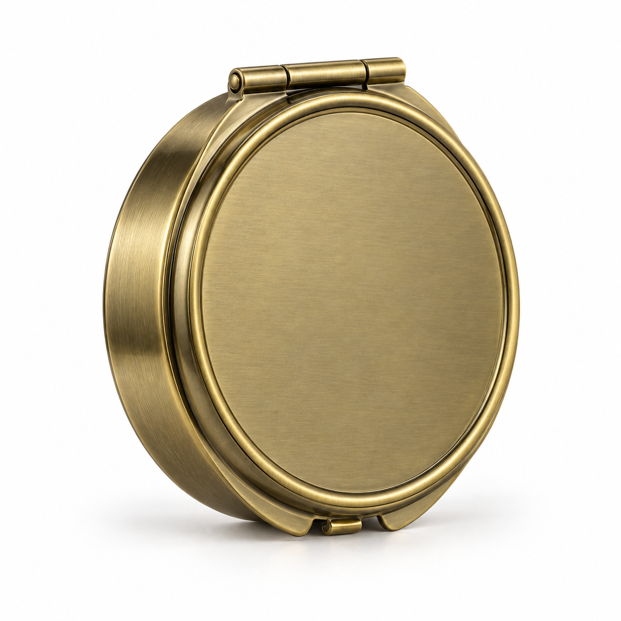 60mm round DIY blank pill box Antique Brass color