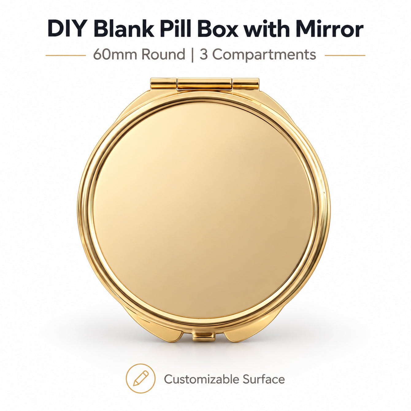DIY blank pill box with mirror product feature image