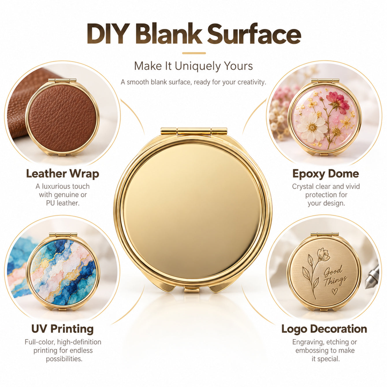DIY blank surface customization options for pill box