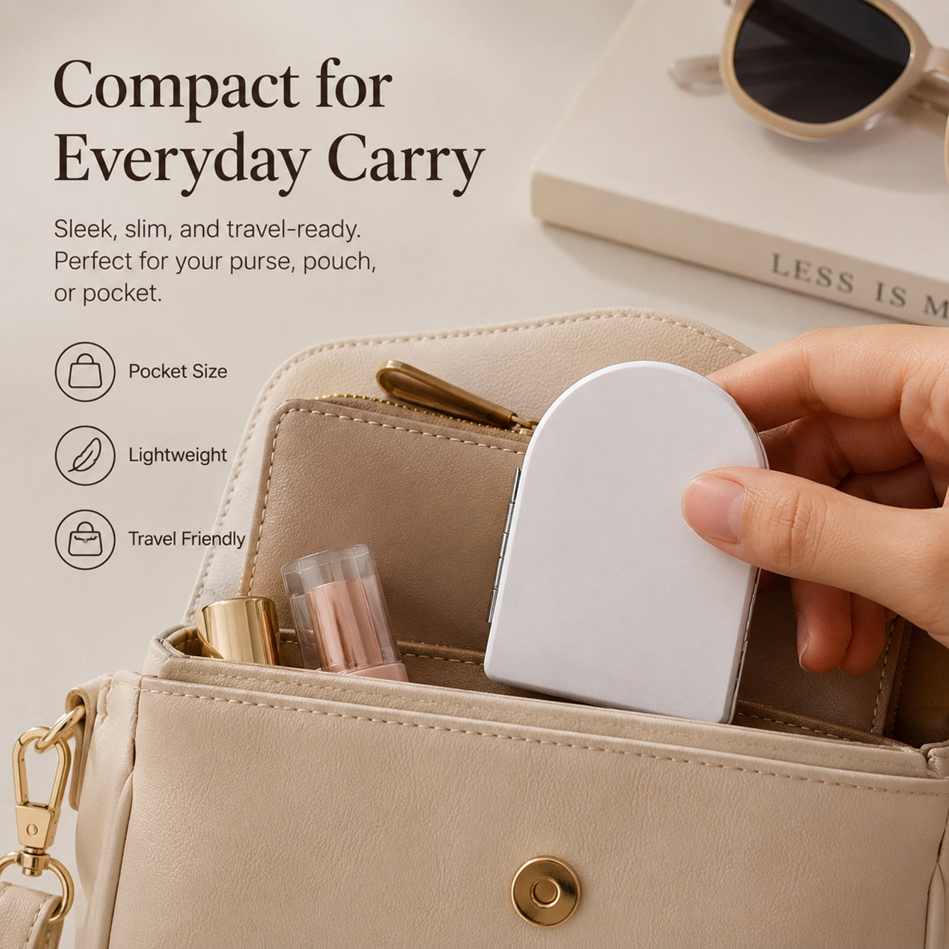 Beauty in every detail 1X 3X compact mirror lifestyle image