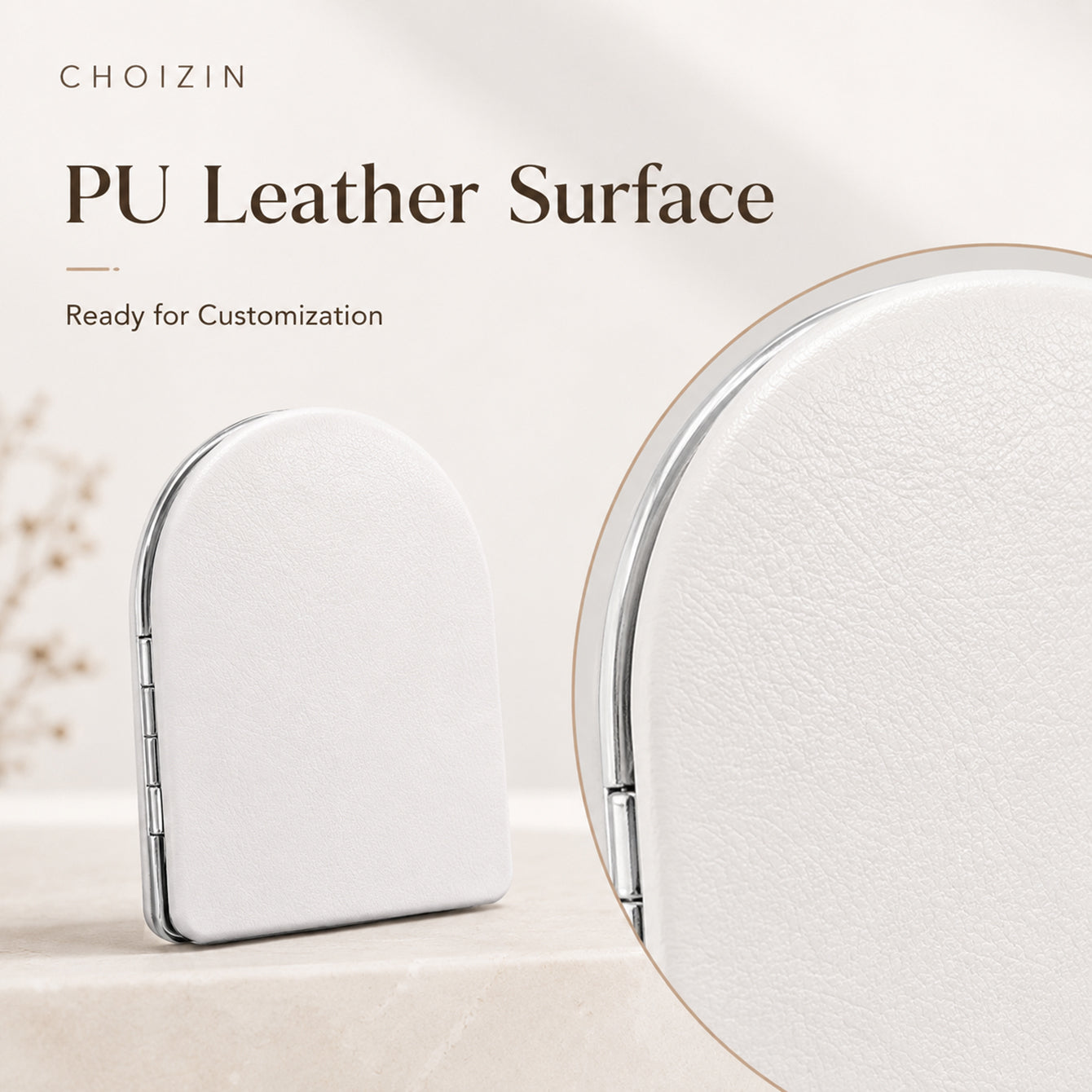Wholesale ready DIY blank compact mirror OPP packing and stock supply