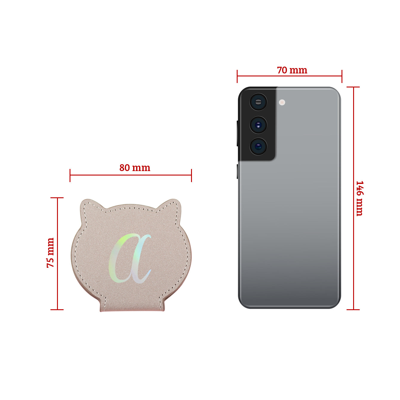 1PC Stainless Steel Makeup Mirror Heart Single Side Compact Mirror Pink And Khaki Leather Colored Letters Paints Can Be Placed Suitable For Use When Making Up Free Hands It Is The Best Choice For Home Or Gift Giving For Mother Sister And Lover