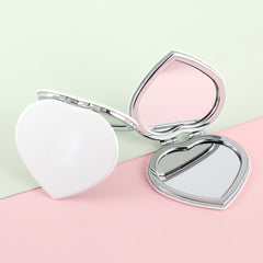 DIY Blank Folding Double-Sided Makeup Mirror Multiple Shapes And Colors Customizable Design Compact And Portable