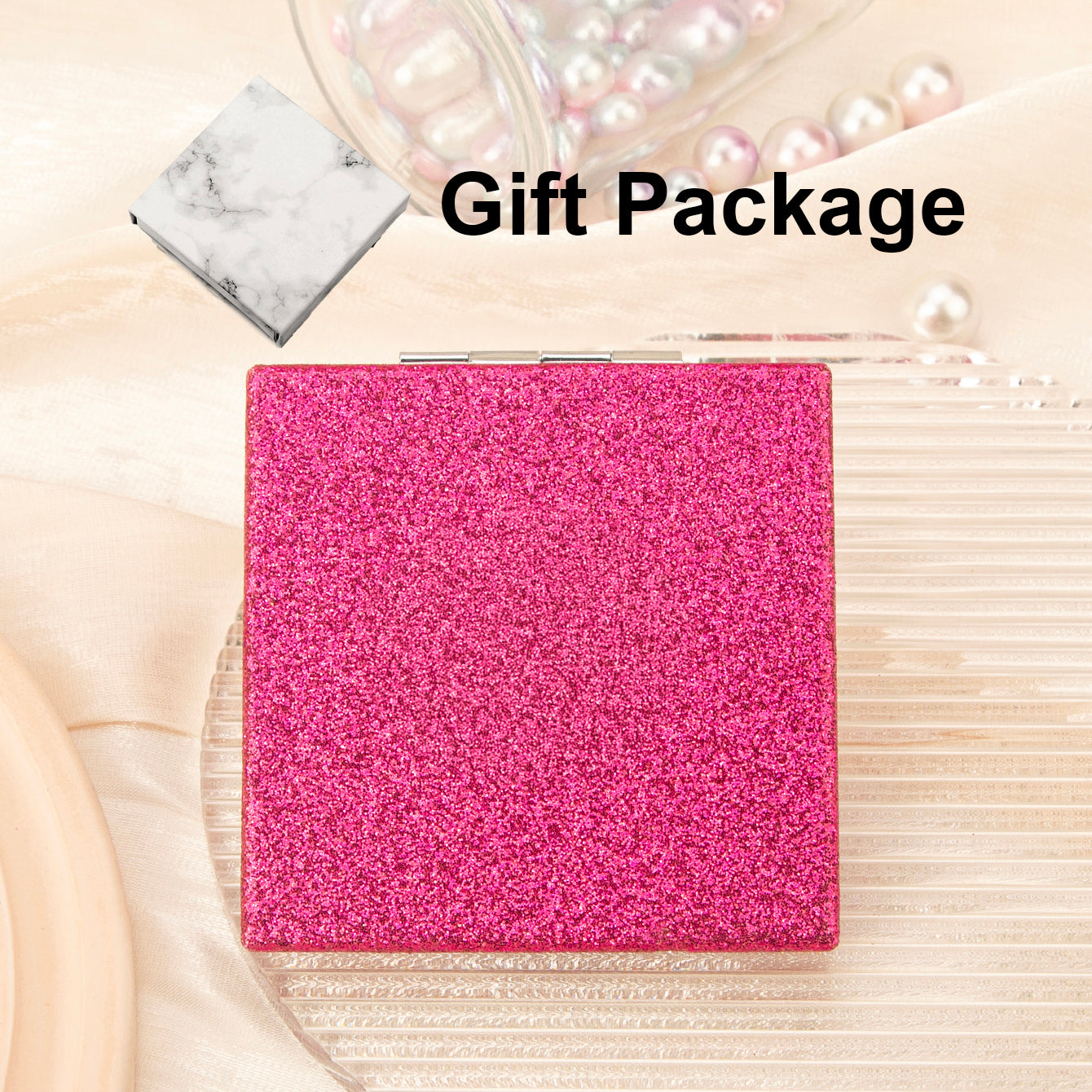 1PC Square Loose Powder Makeup Mirror Folding Double Side Compact Mirror 2X Magnification Available In Pink Yellow And Black You Can Become The Focus Of The Crowd On Any Occasion And Attract Attention Suitable As A Fashion Item For Girlfriend