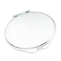 Oval Blank Compact Mirror Setting Blanks - Multi-Color Electroplated HD Double-Sided Folding Pocket Metal Mirror Frame for DIY Crafts, Sublimation, Resin, Cabochon Jewelry Making