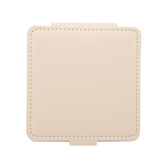 PU Leather Square Compact Mirror with Snap Button Closure - Multi-Color Cute HD Double-Sided Folding Travel Mirror