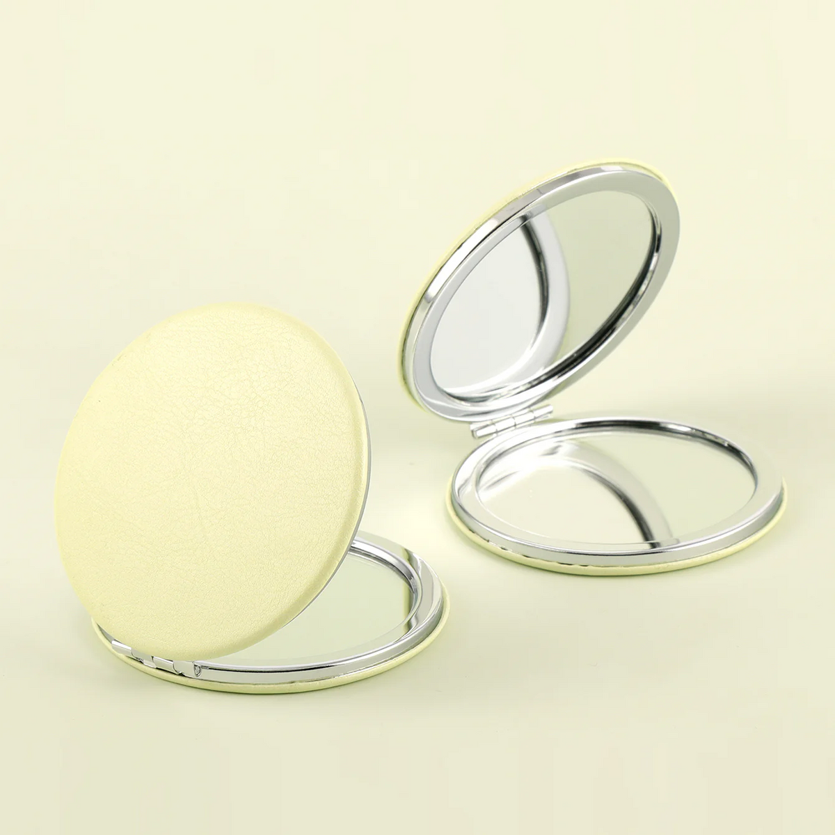 DIY Blank Folding Double-Sided Makeup Mirror Multiple Shapes And Colors Customizable Design Compact And Portable