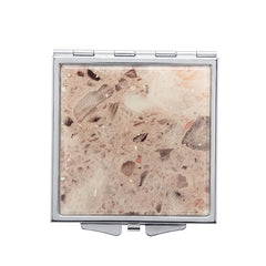 Square Compact Makeup Mirror, Double-Sided Folding Pocket Mirror with Metal Frame & Eco-Friendly Acrylic Panel, 95% High-Definition Glass Mirror for Women, Travel, Purse, Office & Daily Touch-Ups