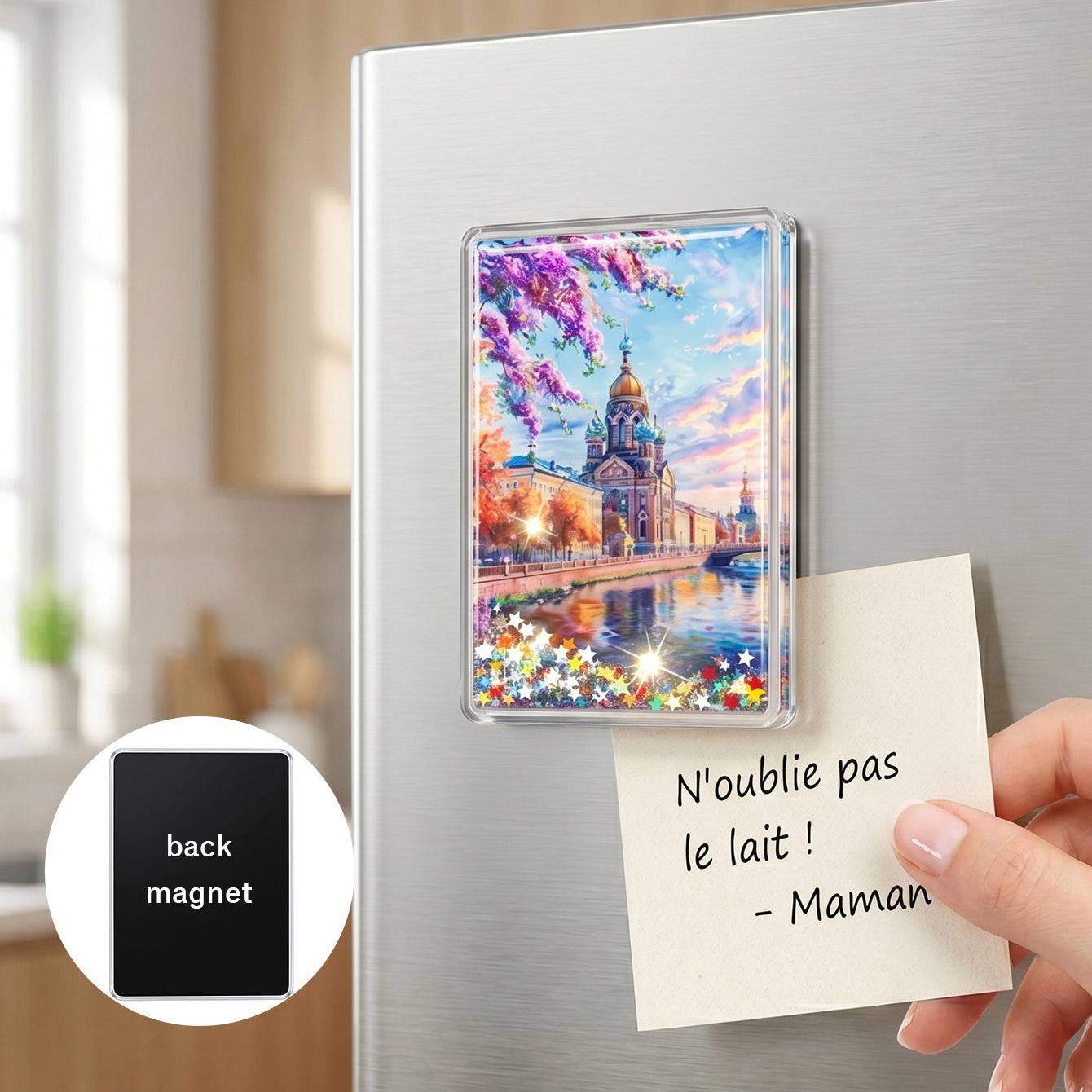 Black multicolor Thailand travel shaker fridge magnet CZ-FM-AC-000007