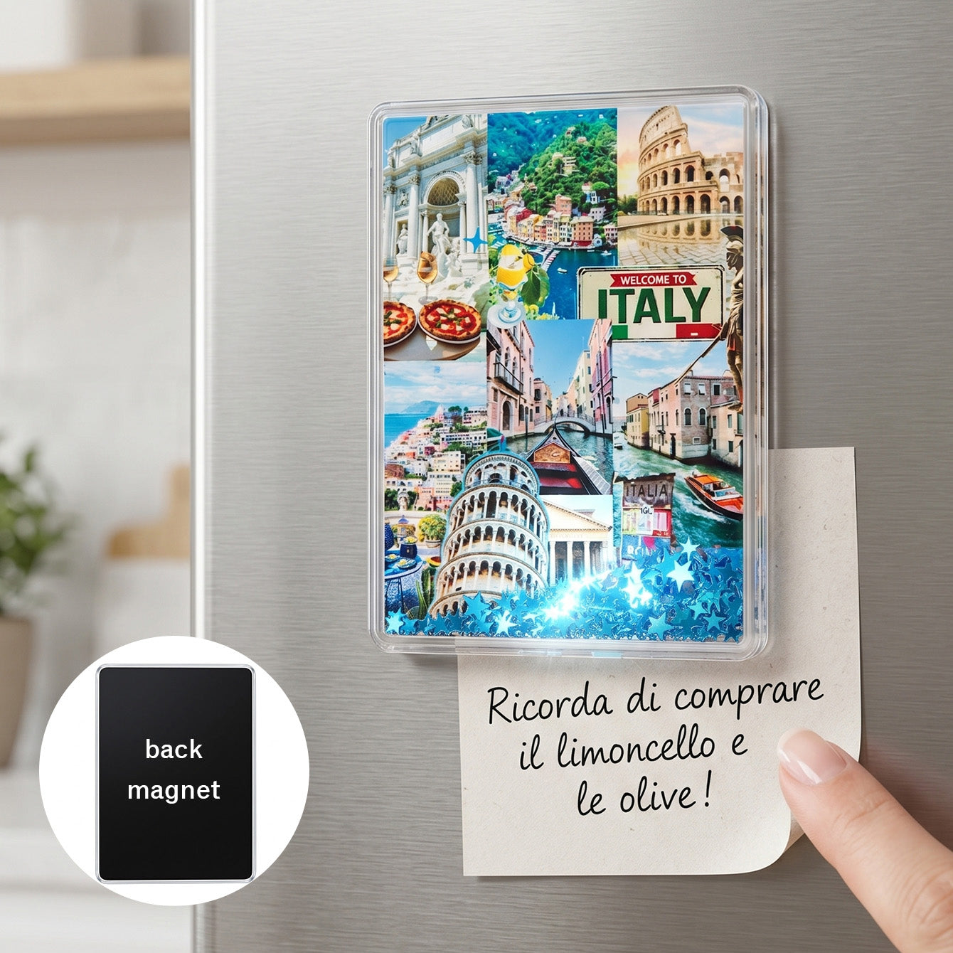 Warm multicolor Rome travel shaker fridge magnet CZ-FM-AC-000011