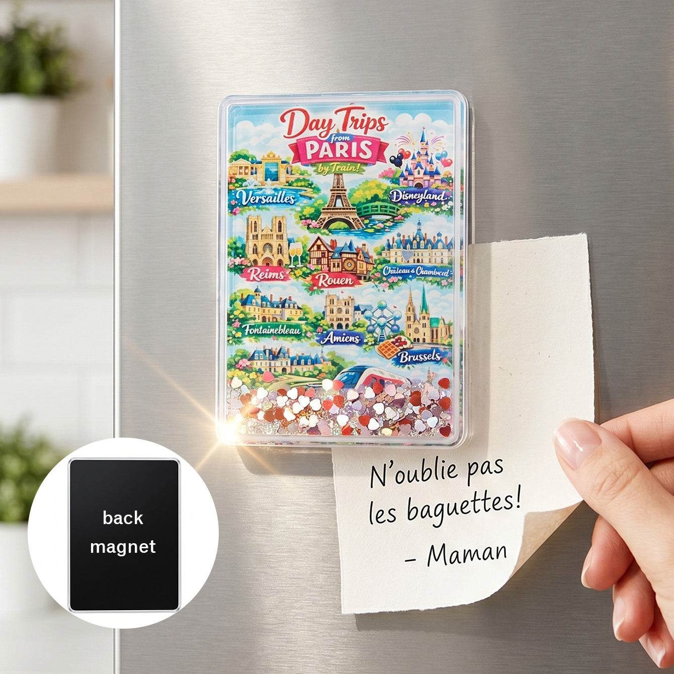 Turquoise multicolor Italy shaker fridge magnet CZ-FM-AC-000013