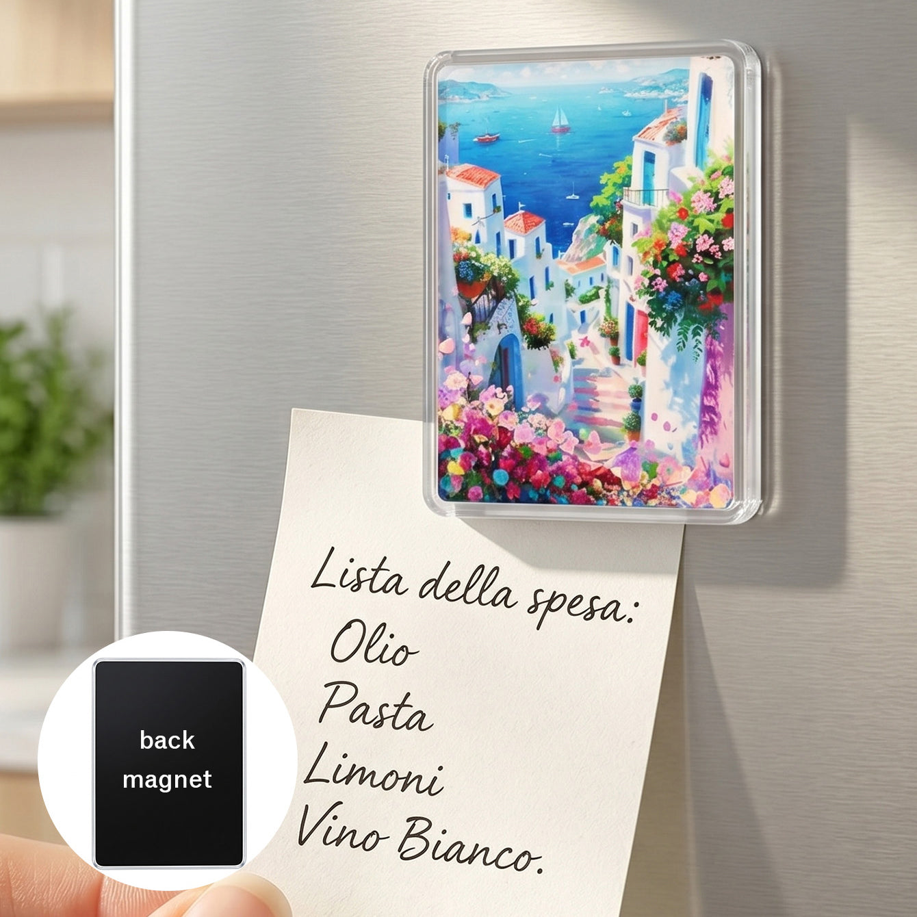 Liquid glitter shaker fridge magnet CZ-FM-AC-000030