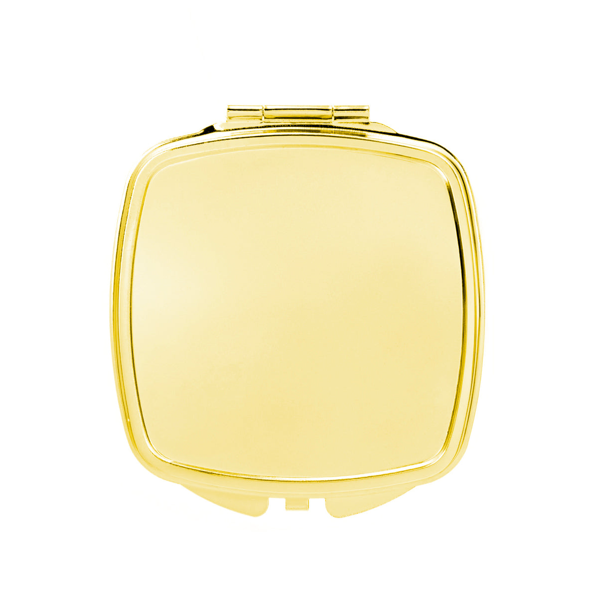 Rounded Square Blank Compact Mirror Setting Blanks - Multi-Color Electroplated HD Double-Sided Folding Pocket Metal Mirror Frame for DIY Crafts, Sublimation, Resin, Cabochon Jewelry Making (Silver, Gold, Light Gold, Rose Gold) 🔲✨