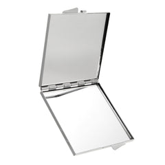 Square DIY Compact Mirror Blank, Double-Sided Glass Mirror with Smooth Metal Case, Customizable Craft Mirror for Vinyl, UV DTF Stickers, Resin Art & Personalized Gifts for Women, Crafters & Small Businesses
