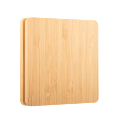 Eco-Friendly Bamboo Square Compact Mirror, 85*85mm Portable Pocket Mirror with 95% High Reflectivity, Mini Folding Makeup Mirror for Purse, Travel Vanity Mirror for Women, Available in Bamboo/Acacia/Beech/Walnut Wood