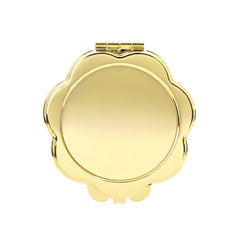 Flower Shaped Recessed Blank Compact Mirror Blanks Bulk - Petal Edge Metal Folding Pocket Mirror Setting for DIY Epoxy Resin, Rhinestones, Sublimation & Custom Logo Engraving 🌸🪞✨